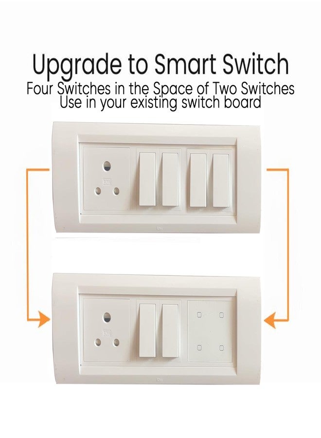 Conbre مفتاح CONBRE SW4 الذكي بتقنية Wi-Fi، رباعي الأزرار، يعمل باللمس، لأتمتة المنزل، ومراقبة استهلاك الطاقة، والتحكم عن بُعد | مناسب للمراوح، والإضاءة، ومقابس 10 أمبير | متوافق مع Alexa، ومساعد جوجل، وSiri (أبيض) - Image 2